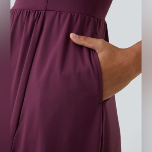 NWT HALARA Padded Midi Casual Dress in fig size large - Picture 5 of 11